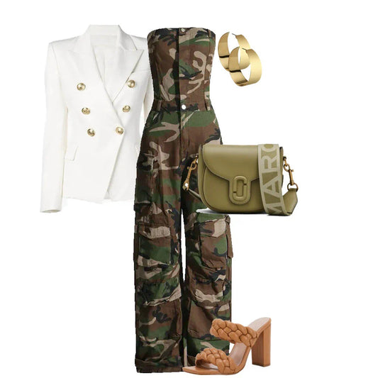 Camo Jumpsuit Styling - Straight Size Category (S-XL)
