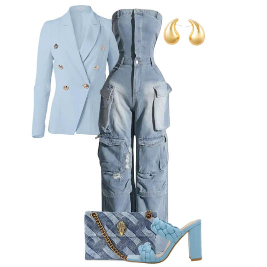 Denim Jumpsuit Styling - Straight Size Category (S-XL)