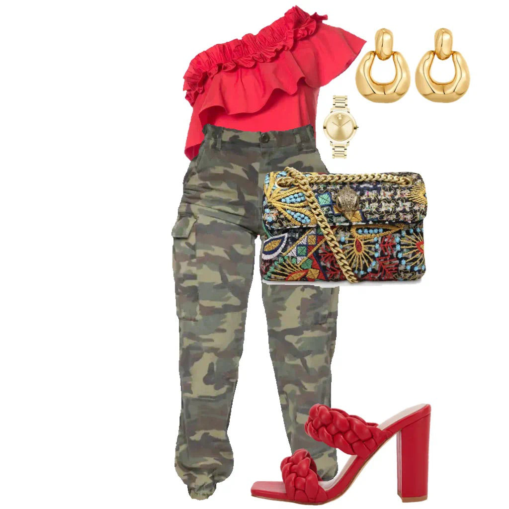 Red Camo Styling - Plus Size Category (12-24)(1XL-3XL)