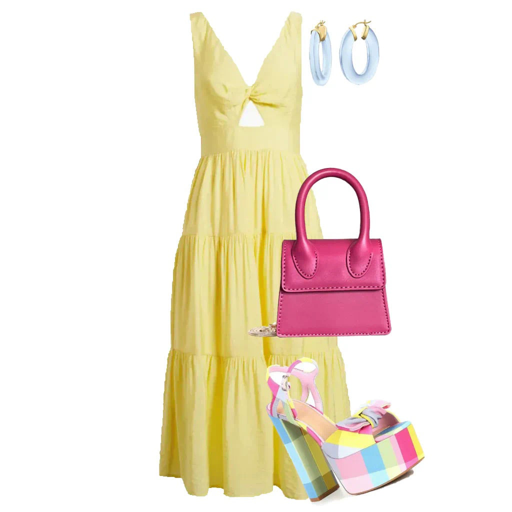 Yellow Dress Styling - Straight Size Category (0-12)(S-XL)