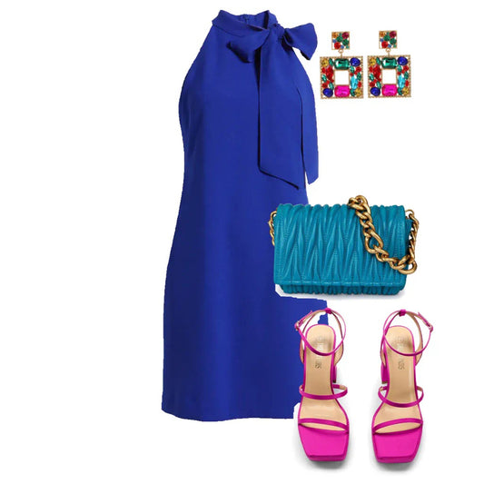 Blue Dress Styling - Straight Size (0-12)(S-XL)